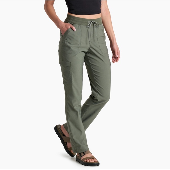 Kuhl Pants - KUHL TREKR Straight Pull-On Pants Olive Green Size Medium Short Inseam Outdoor